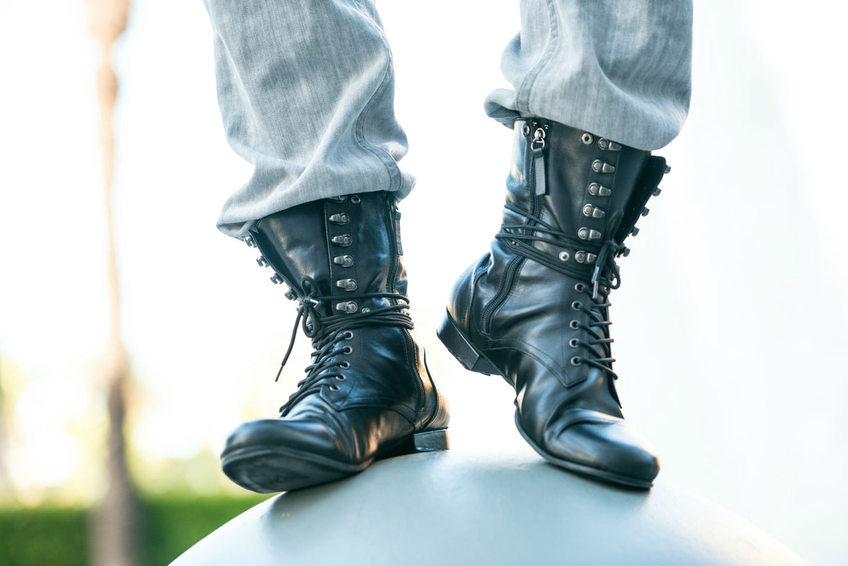 The KING Combat Boots Black – MarineLauren