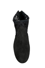 FINAL SALE Torri Zzaoui Dance Lace Bootie Black