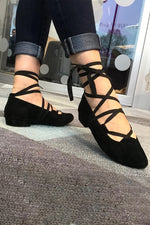 Juliette Ballet Flat - Flexible Laces - Black - FINAL SALE