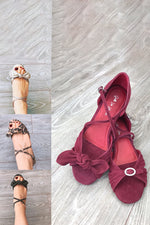 Marilyn Convertible Dance Sandals - Wine - FINAL SALE