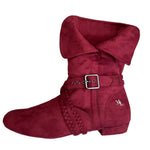 Tinker Bell Micro Suede Dance Boots - Burgundy