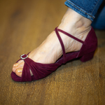 Coca Dance Sandals - Adjustable - Wine Red