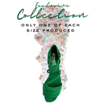 Flexee Brand - Exclusive Collection Jewel Dance Sandal - Emerald Italian Leather Suede Sole