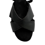 FINAL SALE Leo Dance Black Leather Classic Heel