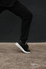 PortDance OPORTO Groovies Dance Sneakers - Black Leather/Mesh