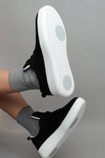 PortDance OPORTO Groovies Dance Sneakers - Black Leather/Mesh