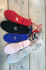FINAL SALE Juliette Ballet Flat Red with flexible laces