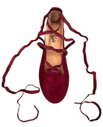 Juliette Ballet Flat - Flexible Laces - Wine - FINAL SALE