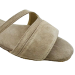 Flexee Brand Leila Dance Sandal- Stone Italian Leather Suede Sole