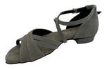 Lena Low heel Neutral Grey Suede Dance Sandal