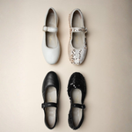 PortDance Ballerina Flats - Indoor & Outdoor - Beige Leather