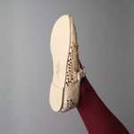 PortDance Ballerina Flats - Indoor & Outdoor - Beige Leather
