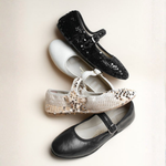 PortDance Ballerina Flats - Indoor & Outdoor - Beige Leather