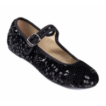 PortDance Ballerina Flats - Indoor & Outdoor - Black Sequins