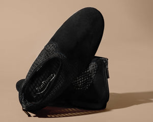 black dance booties