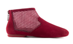 PortDance Zip Up Mesh Swing Bootie - Wine Red
