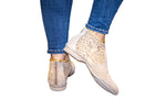 FINAL SALE Torri Zzaoui Dance Lace Bootie Beige