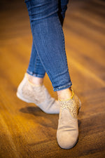 FINAL SALE Torri Zzaoui Dance Lace Bootie Beige