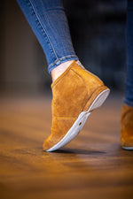 Torri Zzaoui Suede Dance Bootie - Cognac - FINAL SALE