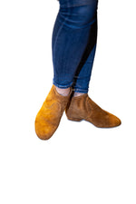 Torri Zzaoui Suede Dance Bootie - Cognac - FINAL SALE