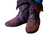 Tinker Bell Micro Suede Dance Boots - Chestnut Brown