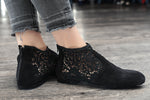 FINAL SALE Torri Zzaoui Dance Lace Bootie Black