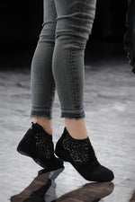 FINAL SALE Torri Zzaoui Dance Lace Bootie Black