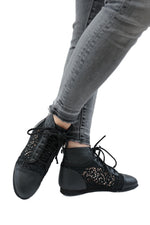Gina Lace Dance Bootie Black