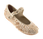 PortDance Ballerina Flats - Indoor & Outdoor - Light Metallic Sequins