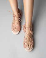 Patty Dance Sandals by Dance Crush - Nude Pink