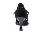 PortDance  - PD ALICE Black Nubuck & Crystals – Heel 55