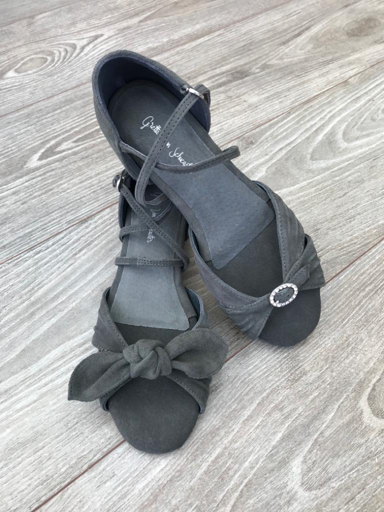 Grey Suede convertible Marilyn dance sandals