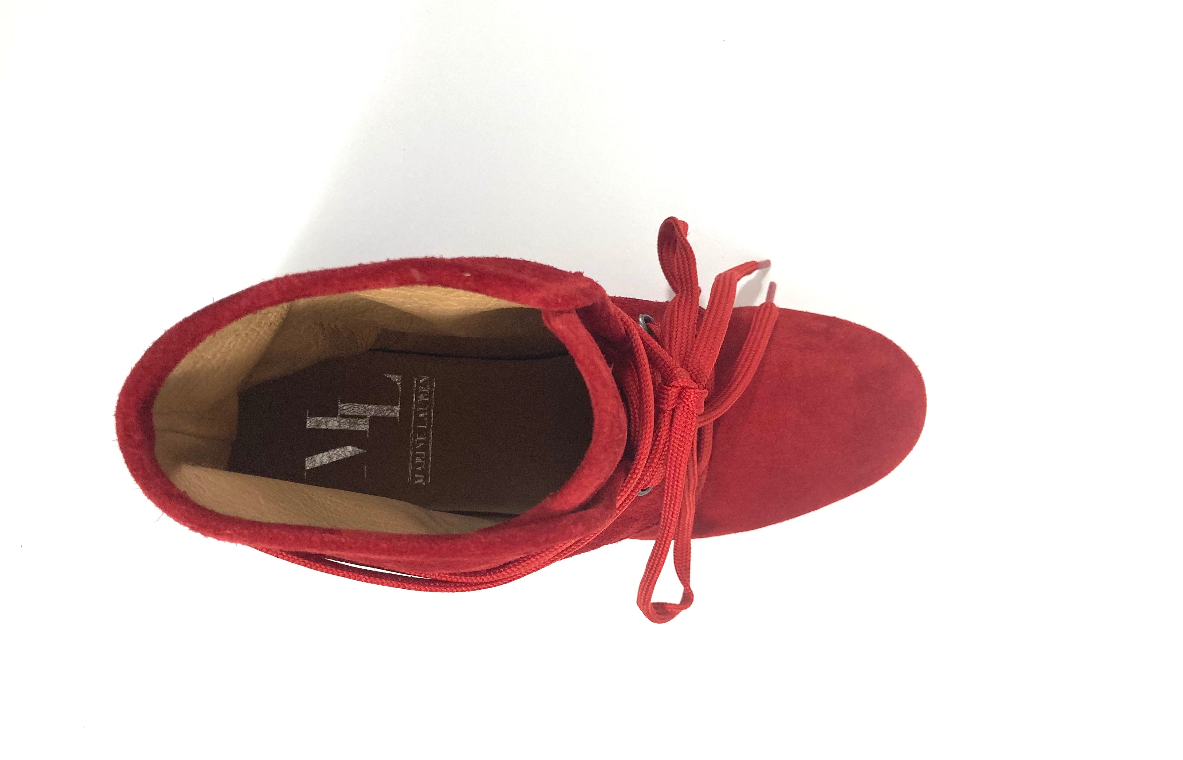 Ella lace up dance shoes red insole view